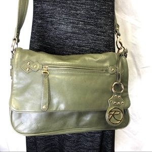 Women NWOT Roccatella green leather crossbody bag